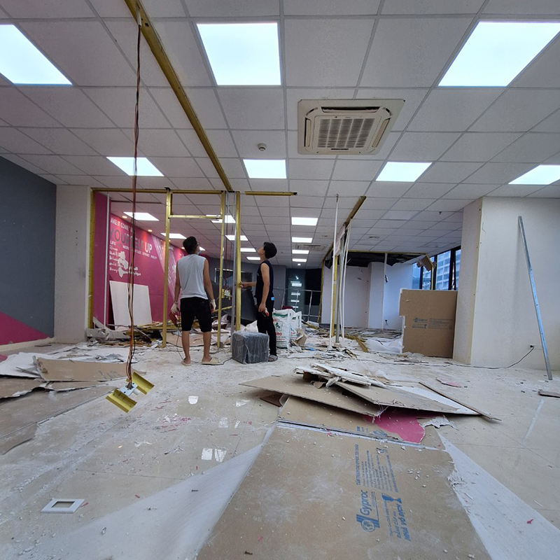 tháo dỡ trần thạch cao