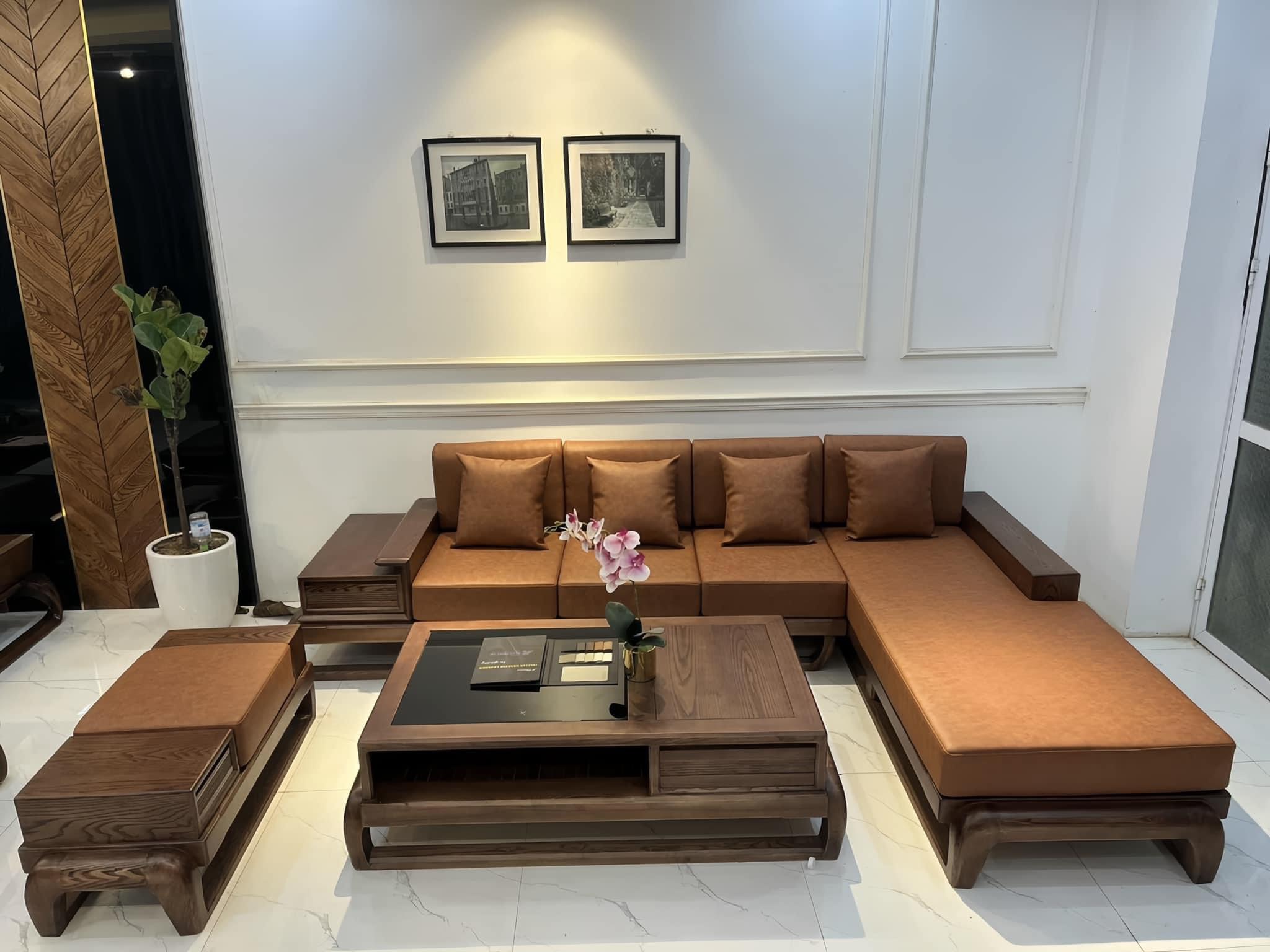 bàn ghế sofa gỗ
