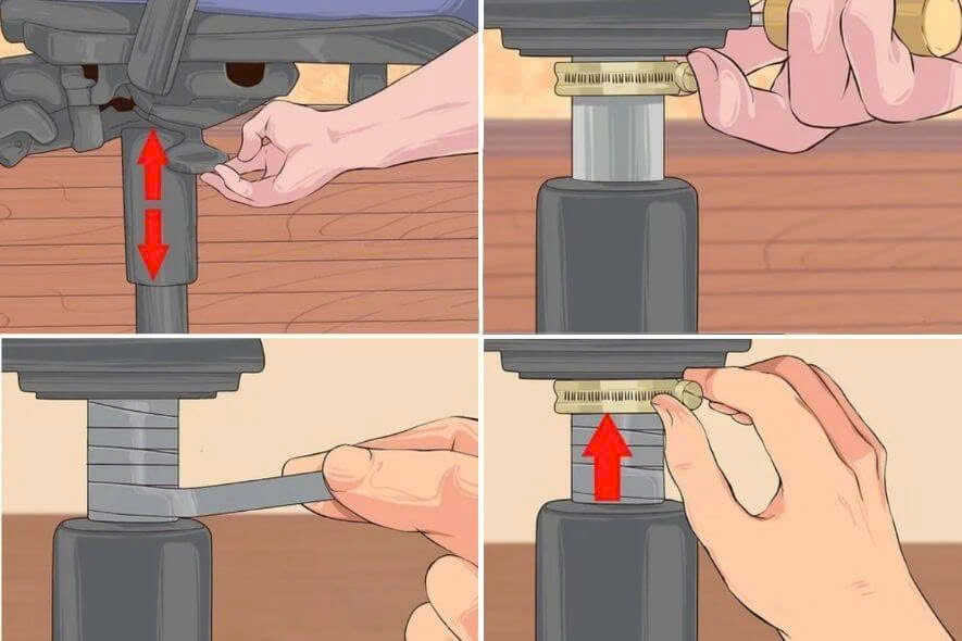 ghế xoay bị tụt hơi