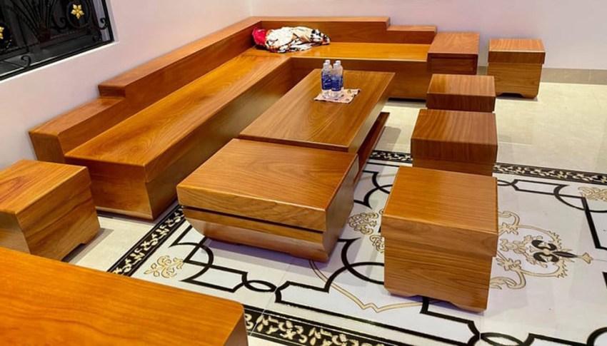 kích thước bàn ghế gỗ nguyên khối