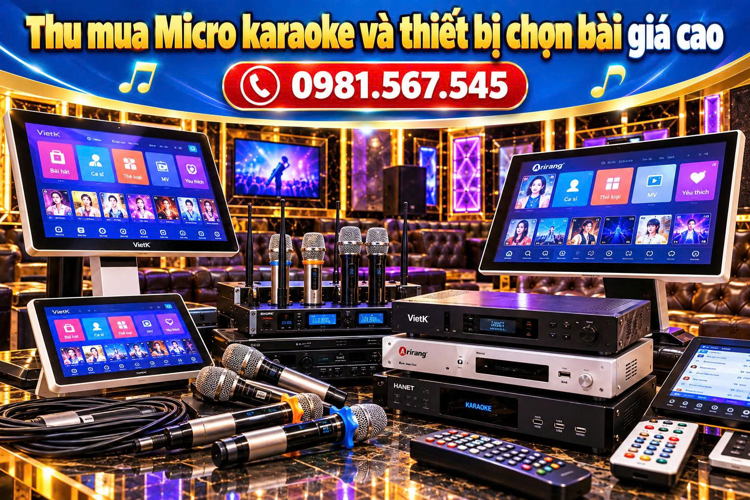thu mua đồ quán karaoke cũ